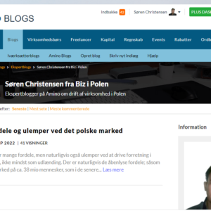 Now expert blogger on the biggest entrepreneur community in Denmark